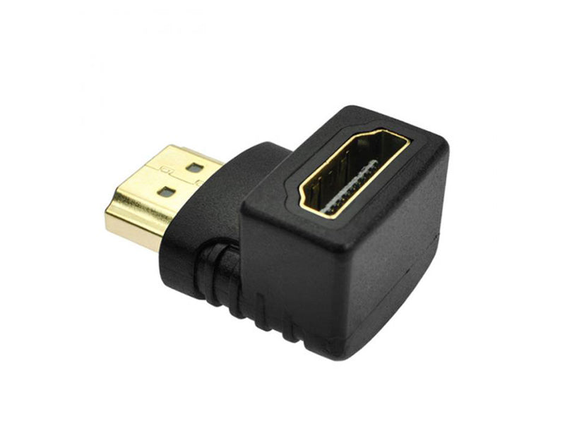 Adaptor HDMI Mamă – HDMI Tată 90° – Conector Unghiular pentru Spații Înguste