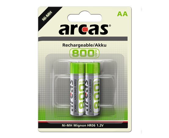 Set 2 acumulatori Arcas R6 – NiMH AA 800mAh 1.2V
