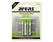 Set 2 acumulatori Arcas R6 – NiMH AA 800mAh 1.2V