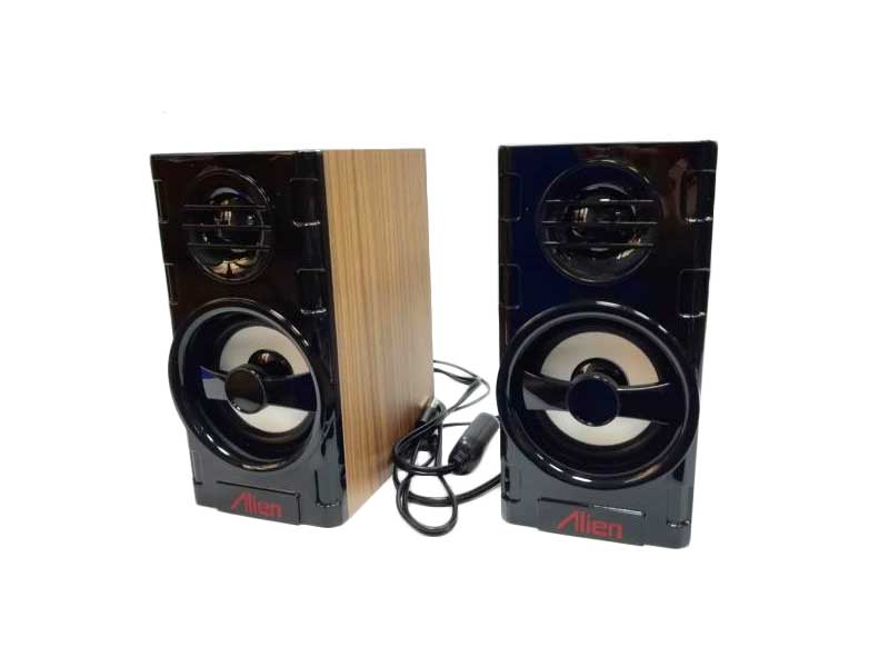 Boxe Calculator USB Alien FT-K4 – 3W × 2, Carcasă Lemn, 45mm