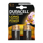 Set 2 baterii R14 Duracell Basic – C 1.5V, energie fiabilă pentru uz general