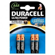 Set 4 baterii R3 Duracell Ultra Power – AAA 1.5V, performanță ridicată