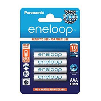 Set 2 acumulatori Panasonic Eneloop BK-4MCCE – NiMH AAA 800mAh 1.2V