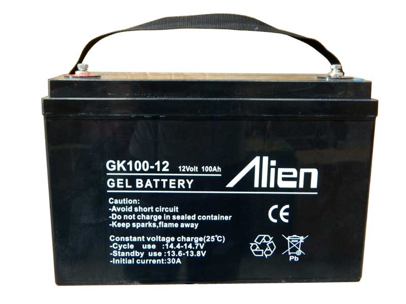 Acumulator GEL 12V – 100Ah – Alien – baterie solară, ciclică, durată de viață extinsă, tehnologie gel silicat