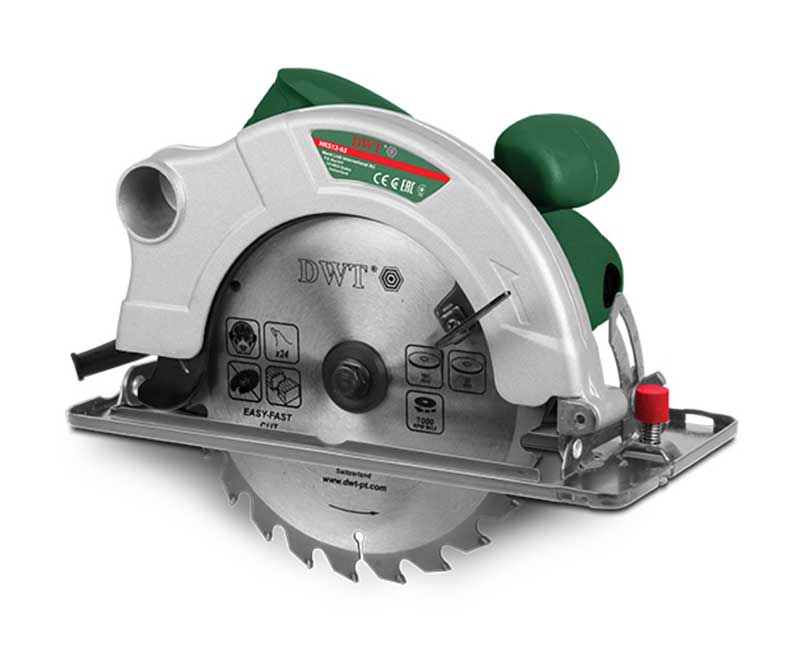 Fierăstrău circular pentru lemn 1200W DWT – 190 mm, 5000 rpm, tăieri precise
