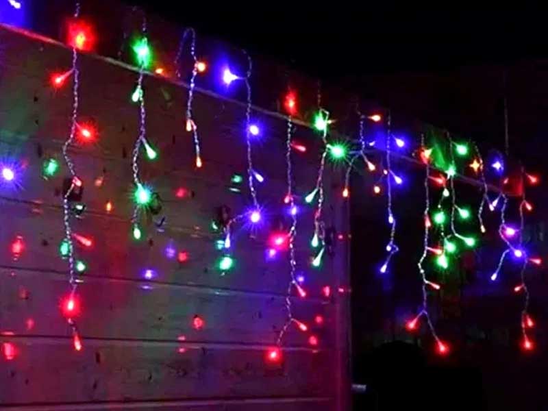 Instalație turturi 300 LED-uri 12M multicolor – Iluminat exterior decorativ