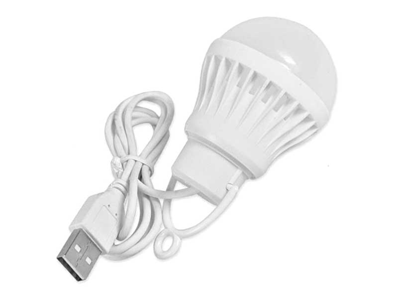 Bec LED Camping 2.5W, USB, Cu Agățătoare, Portabil