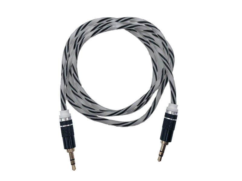 Cablu jack 3.5mm tată – jack 3.5mm tată silicon 1m, mufe metalice