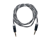 Cablu jack 3.5mm tată – jack 3.5mm tată silicon 1m, mufe metalice