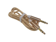 Cablu jack 3.5mm la jack 3.5mm textil – Audio stereo, rezistent, design împletit