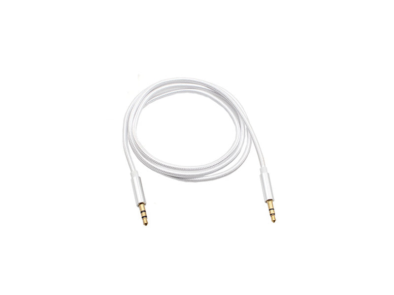 Cablu jack 3.5mm la jack 3.5mm textil – Audio stereo, rezistent, design împletit