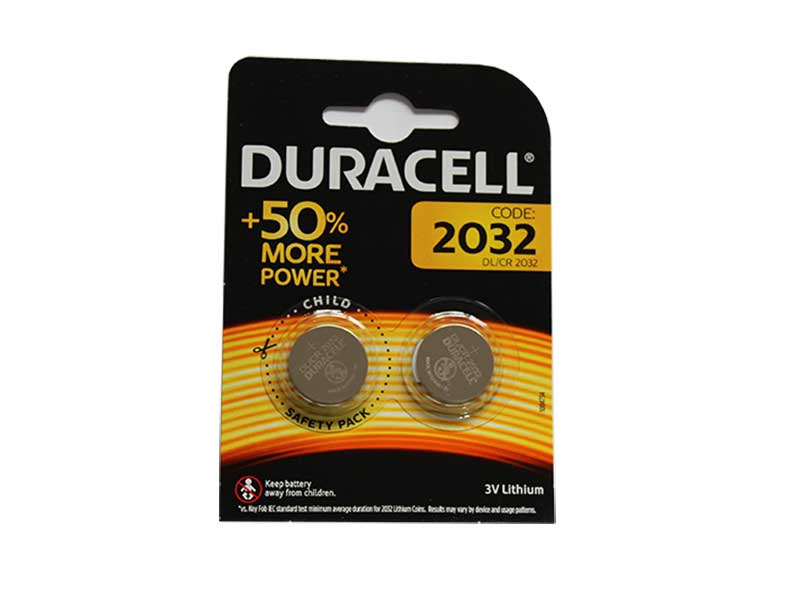 Baterie 3V CR2032 Duracell – Set 2 bucăți, litiu pentru telecomenzi și electronice mici