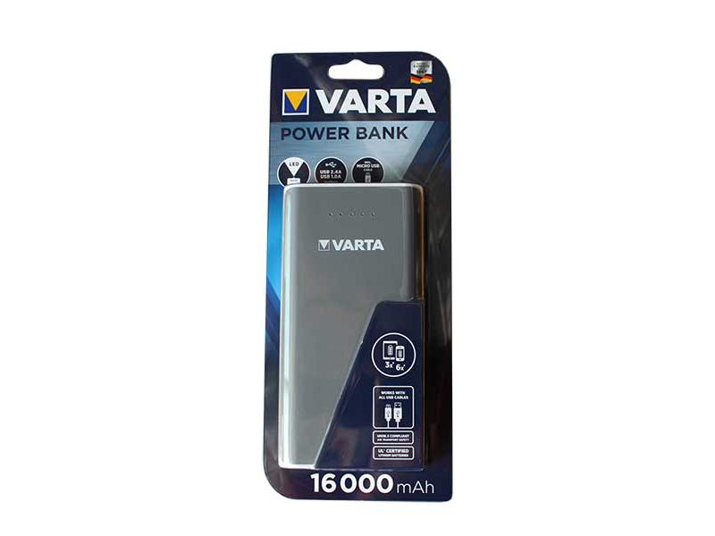 Power Bank Varta 16000mAh, încărcare rapidă, compatibil universal