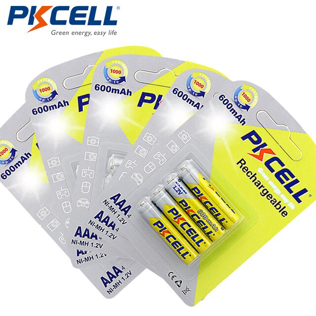 Set 4 acumulatori PKCELL R3 AAA 600mAh NiMH