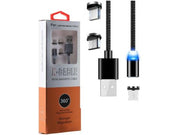 Cablu USB 3in1 magnetic MicroUSB / iPhone / Type-C – Cablu universal cu capete interschimbabile
