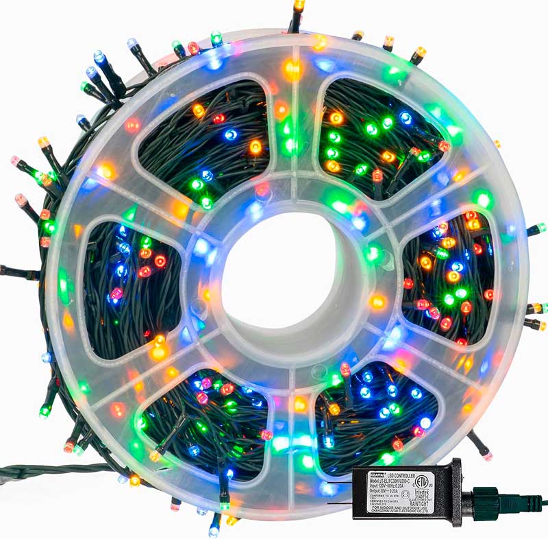Instalație brad cu LED-uri 40M multicolor – Șir luminos pentru decor festiv