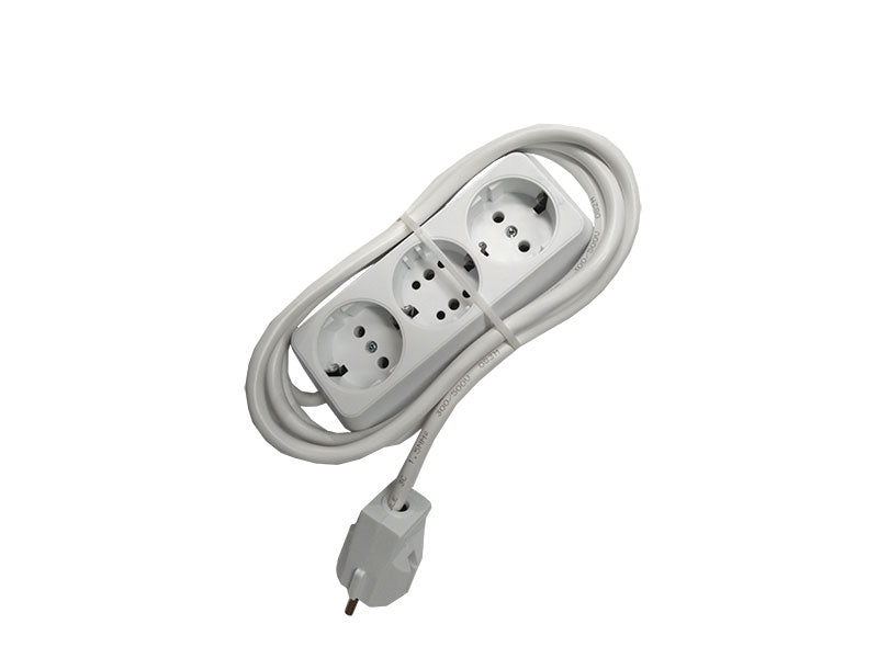 Prelungitor Bachelită 3 Cai 2m 3x1.5mm² Alb – Durabil și Sigur pentru Uz Zilnic