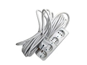 Prelungitor Bachelită 4 Cai 10m 3x1.5mm² Alb – Durabilitate și Siguranță Maximă