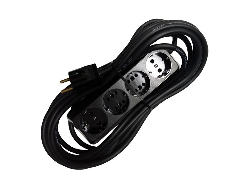 Prelungitor Bachelită 4 Cai 5m 3x1.5mm² Negru – Durabil, Sigur și Rezistent