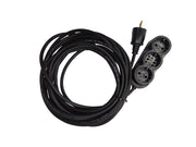 Prelungitor Cauciucat Bachelită 3 Cai 10m 3x1.5mm² Negru – Flexibil, Sigur și Ultra-Rezistent