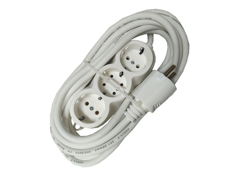 Prelungitor Cauciucat Bachelită 3 Cai 5m 3x1.5mm² Alb – Durabil, Flexibil și Sigur