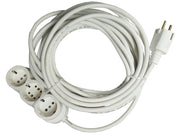 Prelungitor Cauciucat Bachelită 3 Cai 10m 3x1.5mm² Alb – Rezistent, Sigur și Flexibil