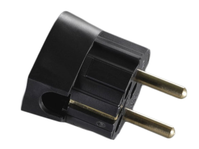 Ștecher Schuko bachelită 90° negru – rezistent, ideal pentru spații înguste