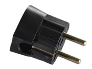 Ștecher Schuko bachelită 90° negru – rezistent, ideal pentru spații înguste
