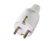 Ștecher Schuko cauciucat alb – rezistent, protecție sporită