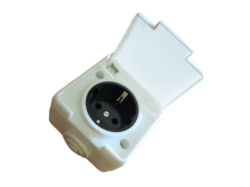Priză Schuko bachelită de exterior cu capac – protecție sporită și durabilitate