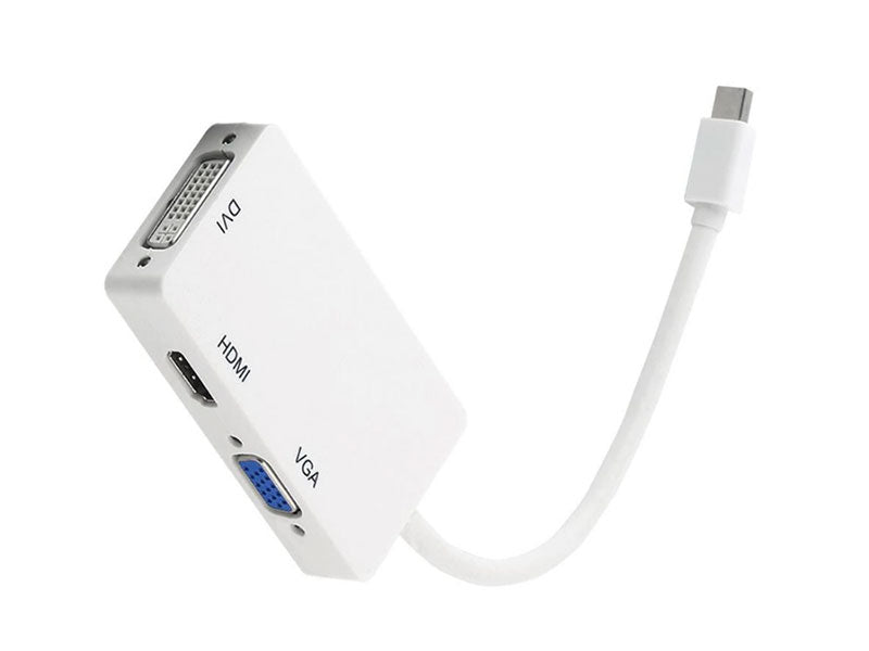 Adaptor Mini DisplayPort – HDMI / DVI / VGA – Convertor Video 3-în-1 pentru PC și Laptop