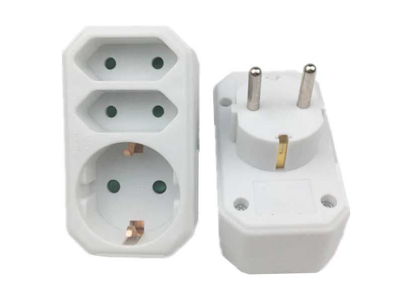 Triplu ștecher 1× Schuko + 2× Euro Alien – compact și versatil