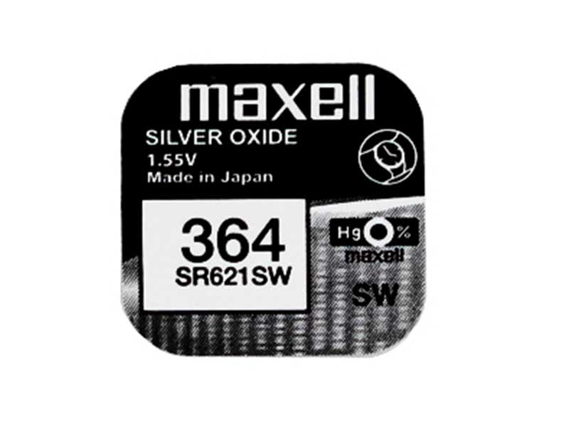 Baterie Maxell V364 (AG1) – 1.55V, oxid de argint, pentru ceasuri și electronice de precizie