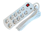 Prelungitor Dublu USB 10 Cai 10m 3x2.5mm² cu Întrerupător Alien – Puternic, Extins și Ideal pentru Medii Profesionale