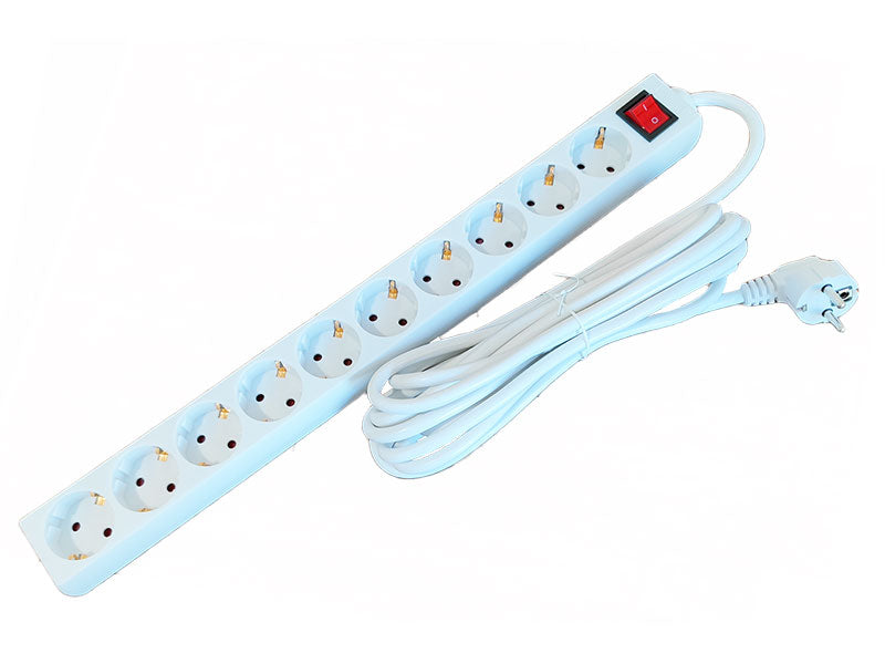 Prelungitor 10 Cai 5m 3x2.5mm² cu Întrerupător Alien – Heavy-Duty pentru Consum Mare