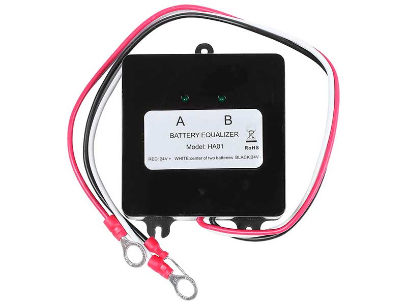 Egalizator încărcare pentru 2 acumulatori plumb 24V, monitorizare și protecție