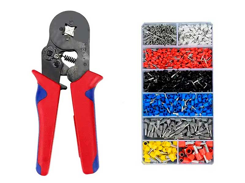 Cleste Sertizat + 1200 Conectori Izolați – Set Profesional pentru Electricieni