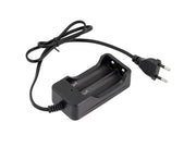 Încărcător 2 acumulatori Li-Ion 18650 la priză, 4.2V, indicator LED