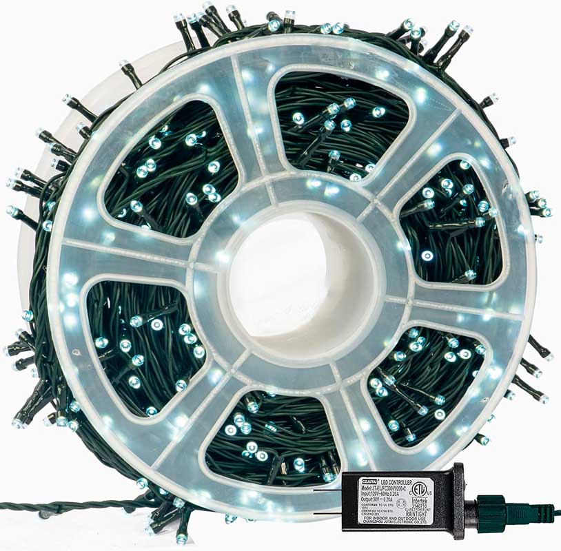 Instalație brad cu LED-uri 40M alb rece – Șir luminos pentru decor festiv