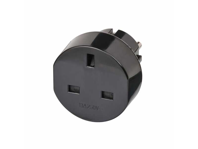 Adaptor UK → RO negru HQ – convertor Brennenstuhl, 220–250V, 13A