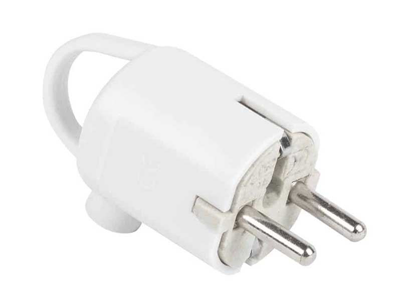 Ștecher ceramic alb cu codiță – rezistent la temperaturi, design clasic