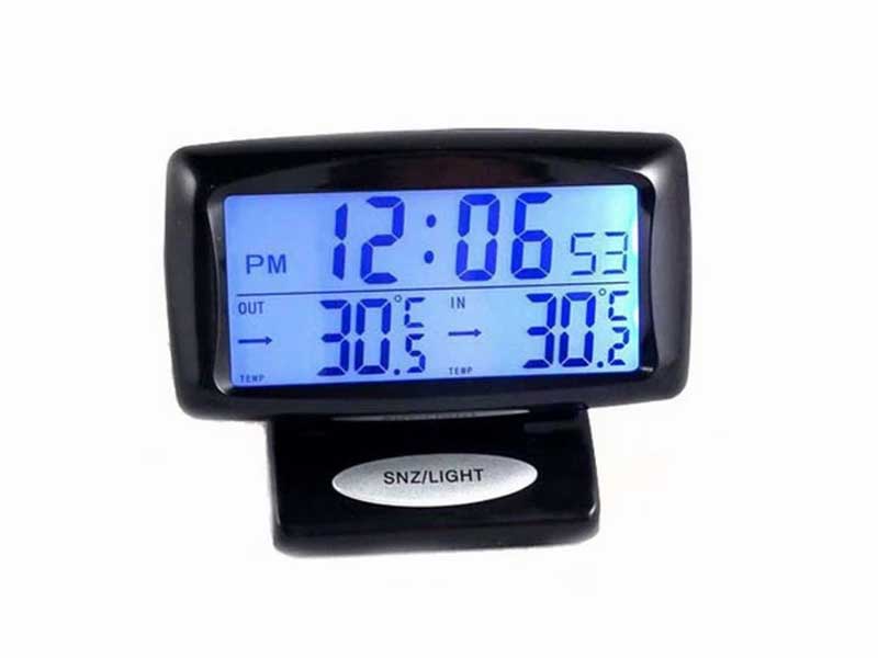 Ceas cu Alarmă și Termometru Interior–Exterior, Afișaj Mare, Funcții Multiple