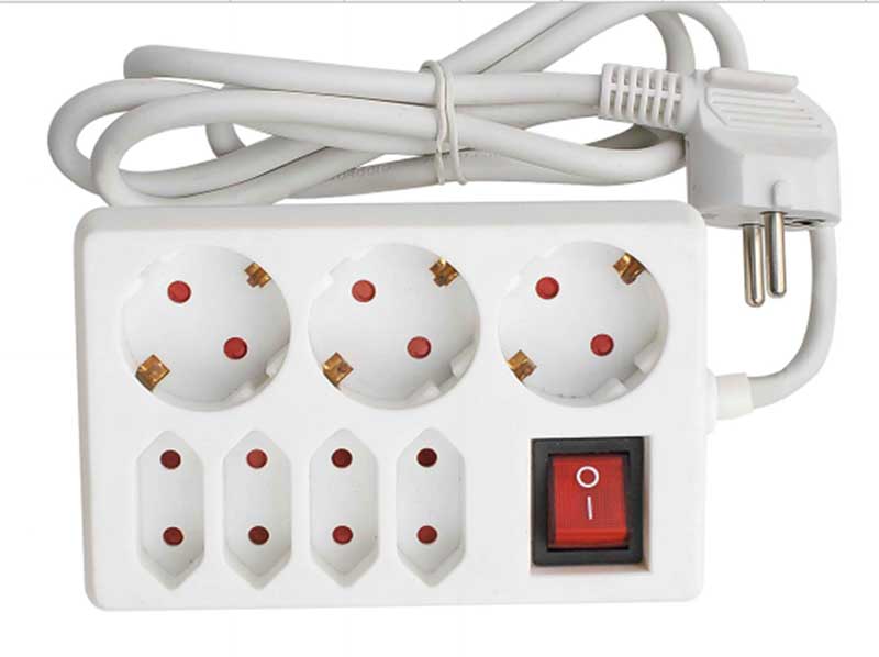 Prelungitor 7 Cai (3 Schuko + 4 Euro) 1.5m cu Întrerupător Alien – Versatil și Eficient
