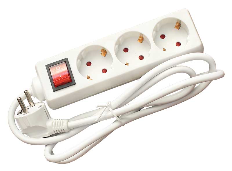 Prelungitor 3 Cai 5m 3x1.5mm² cu Întrerupător Alien – Extensie Lungă pentru Uz Casnic și Birou