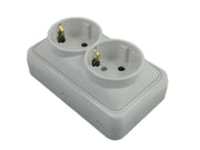 Priză dublă aplicată cu capac – protecție și montaj rapid