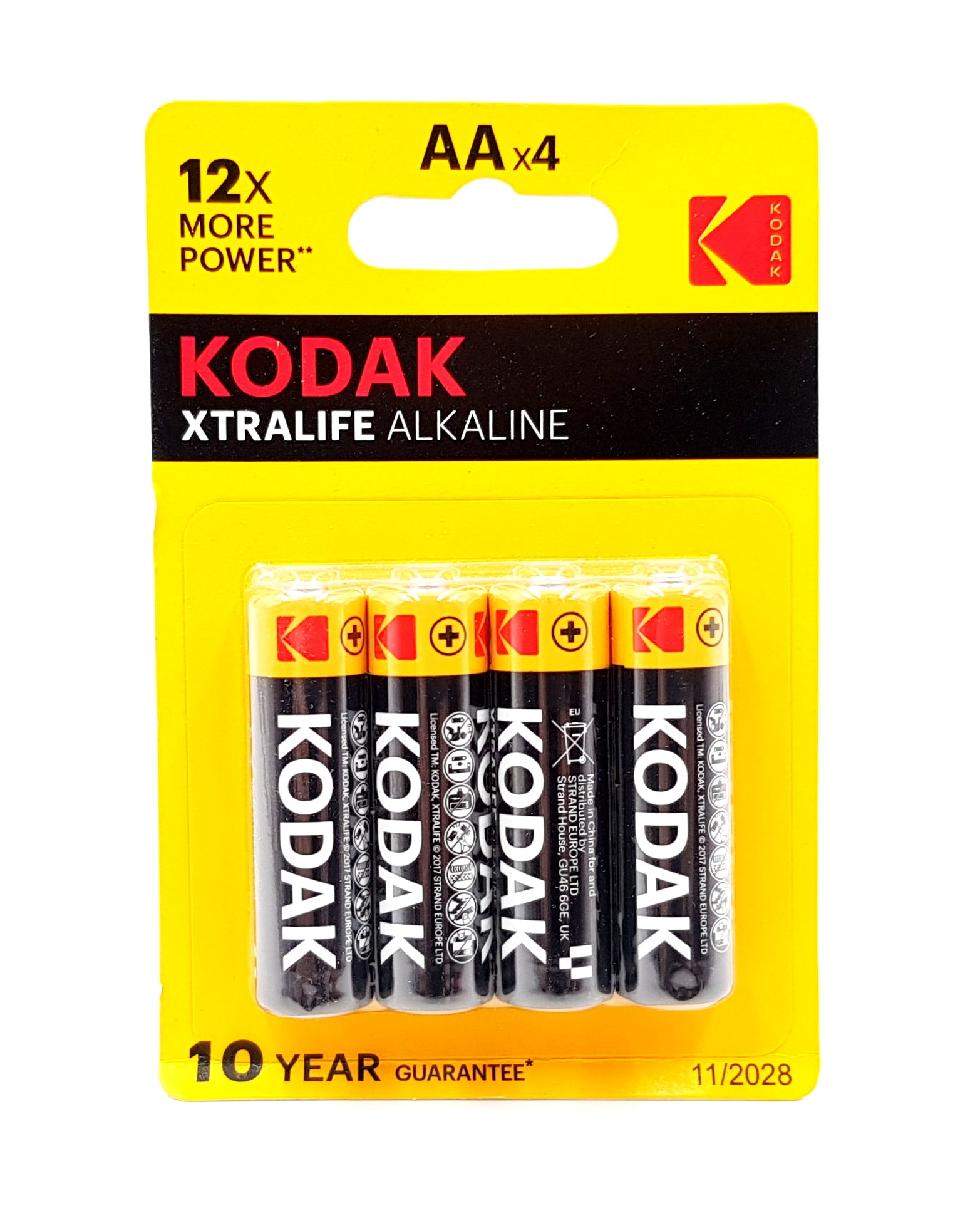 Set 4 baterii R6 Kodak Extralife Alkaline – AA 1.5V, soluție economică