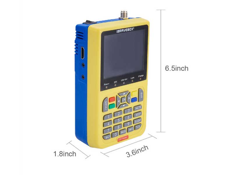 Satfinder Digital iBravebox V8 – Full HD DVB-S/S2, H.264, Display 3.5", Baterie 3000 mAh