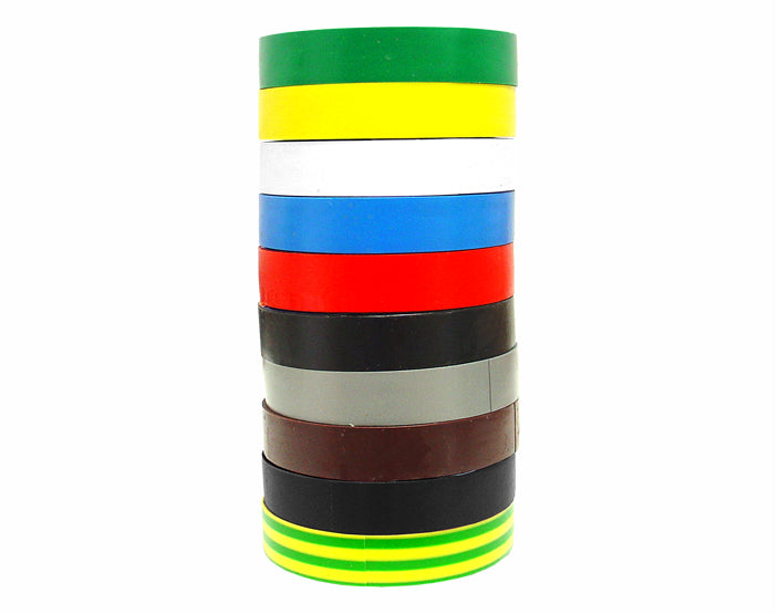 Bandă izolatoare PVC 25m – Set 10 bucăți culori diverse