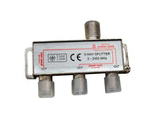 Splitter Satelit 3 Căi 5–2450 MHz cu Power Pass, Carcasă Zinc, Nichelat