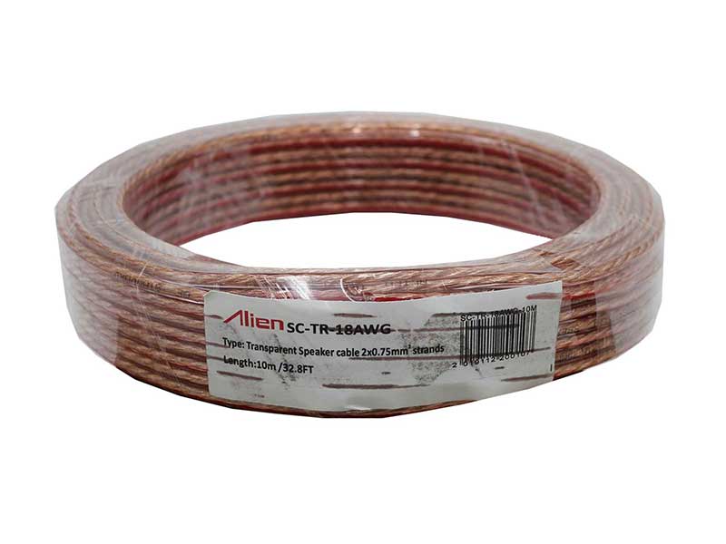 Cablu Difuzor Transparent 2x0.75mm² – 10m, Cablu Audio pentru Sisteme Home-Audio